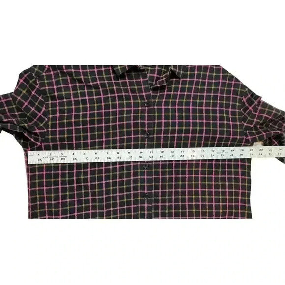 Madewell Long Sleeve XS Flannel Westlake Shirt In Stoppard Plaid Oversized - Picture 5 of 9